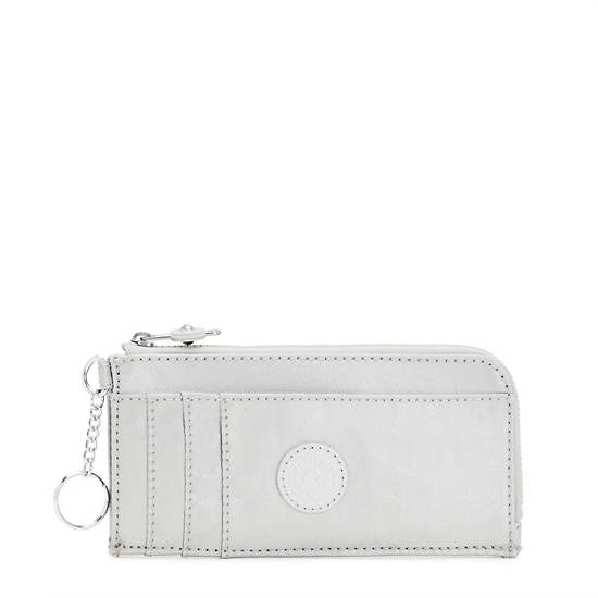 Kipling Dafni Metallic Wallet Portefeuille Zilver | BE 2174IL